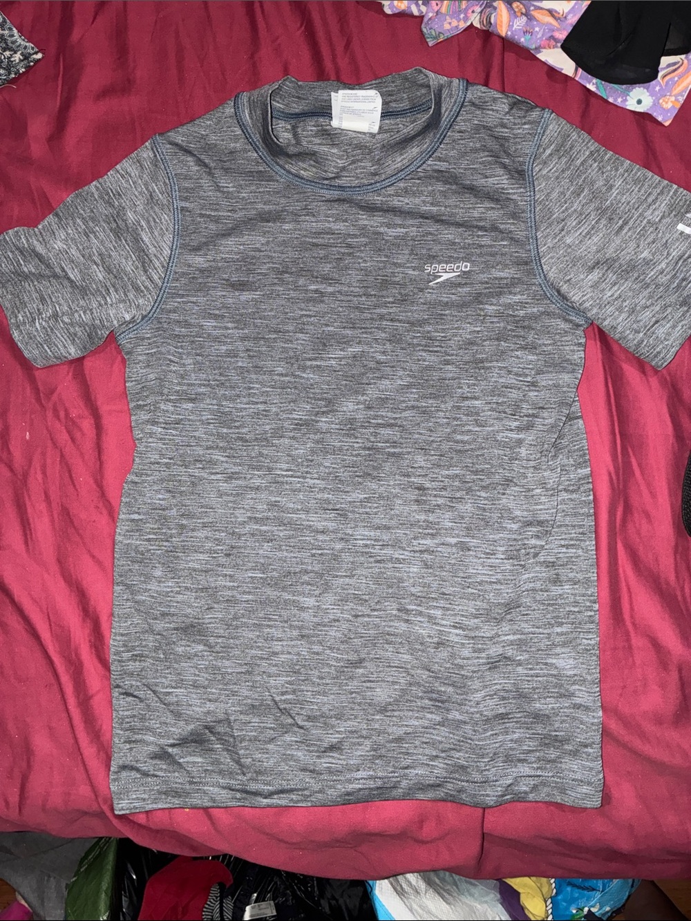 Speedo Men’s Gray Heather Short Sleeve Performance Tee